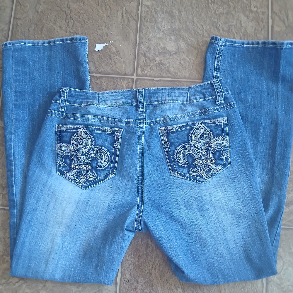 Bedazzeled Pocket Jeans Sz 14 Womens ND Weekend